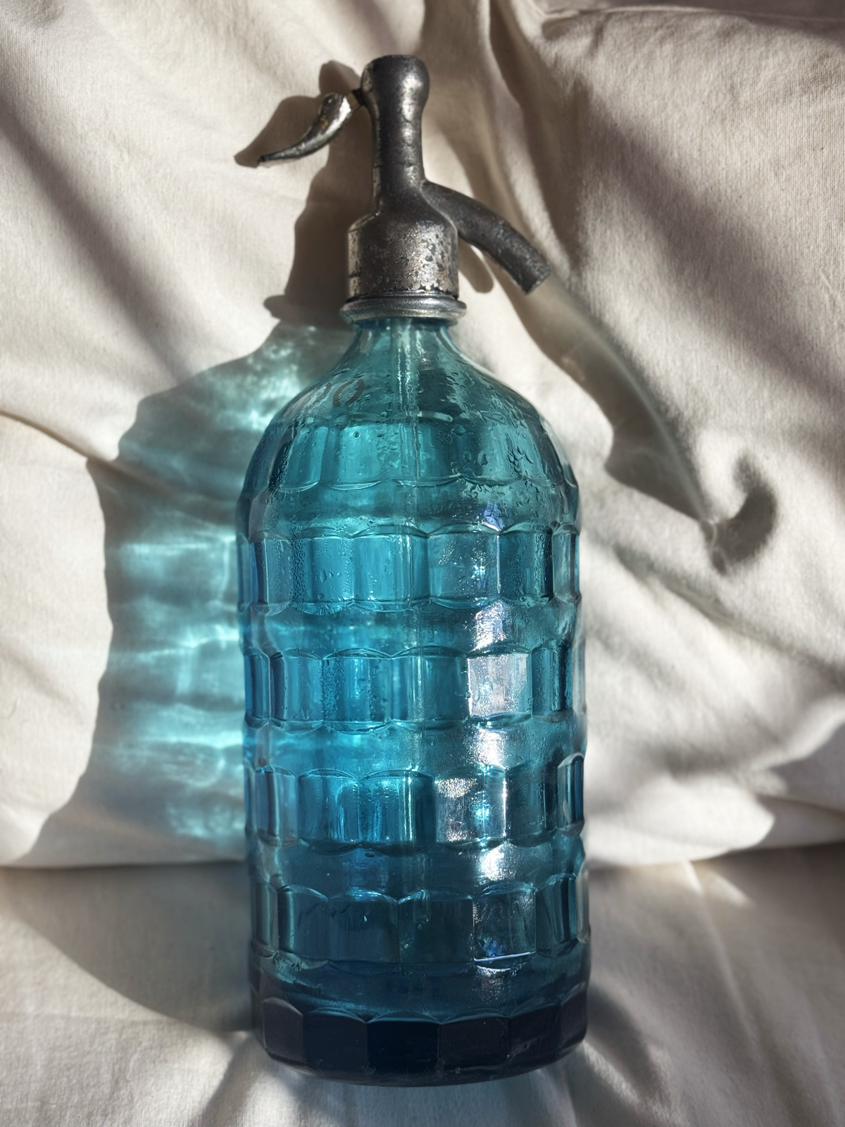 San Bernardo Blue Mosaic Vintage Argentine Seltzer Bottle, 1 Liter